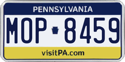 PA license plate MOP8459
