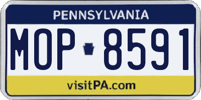 PA license plate MOP8591