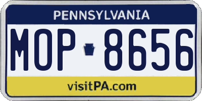 PA license plate MOP8656