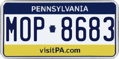 PA license plate MOP8683