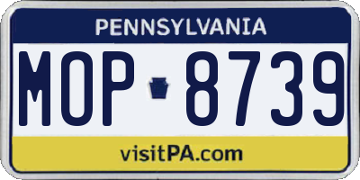 PA license plate MOP8739
