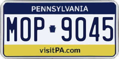PA license plate MOP9045