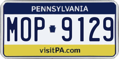 PA license plate MOP9129