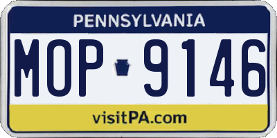 PA license plate MOP9146