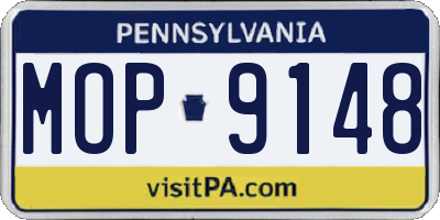 PA license plate MOP9148