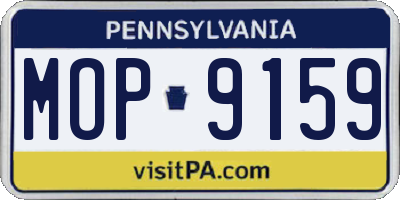 PA license plate MOP9159