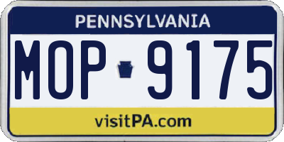 PA license plate MOP9175