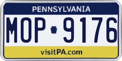 PA license plate MOP9176