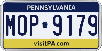 PA license plate MOP9179