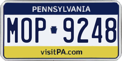 PA license plate MOP9248