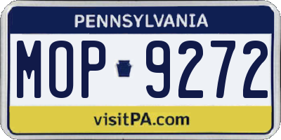 PA license plate MOP9272