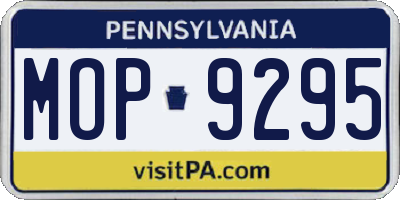 PA license plate MOP9295