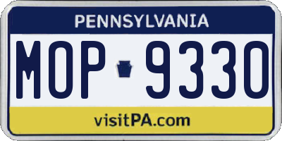 PA license plate MOP9330