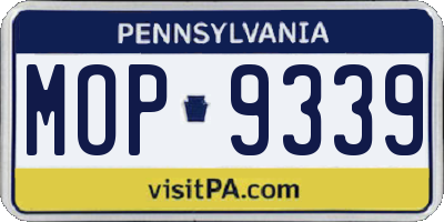 PA license plate MOP9339