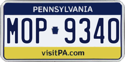 PA license plate MOP9340