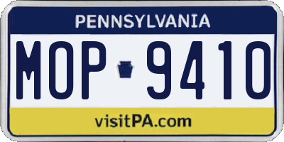 PA license plate MOP9410