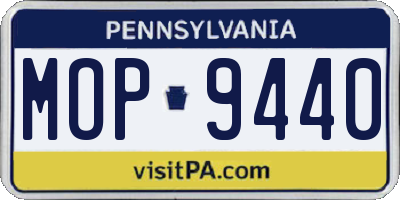 PA license plate MOP9440