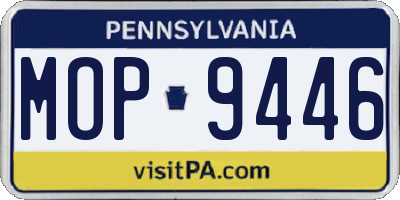 PA license plate MOP9446