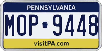 PA license plate MOP9448