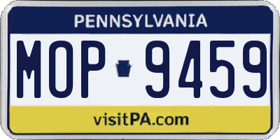 PA license plate MOP9459
