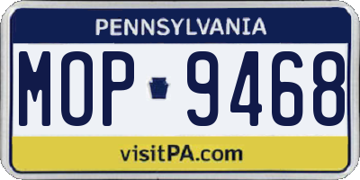 PA license plate MOP9468