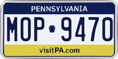 PA license plate MOP9470