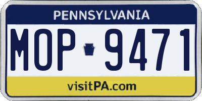 PA license plate MOP9471