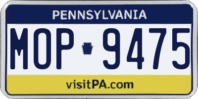 PA license plate MOP9475