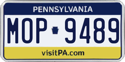 PA license plate MOP9489