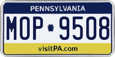 PA license plate MOP9508
