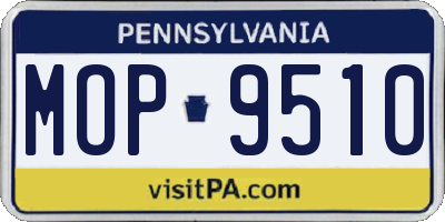 PA license plate MOP9510