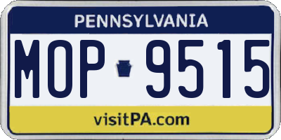 PA license plate MOP9515