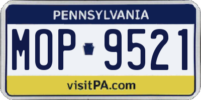 PA license plate MOP9521