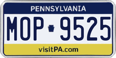 PA license plate MOP9525