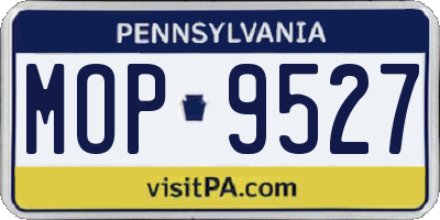 PA license plate MOP9527