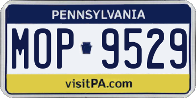 PA license plate MOP9529