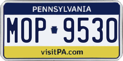 PA license plate MOP9530