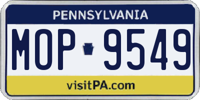 PA license plate MOP9549