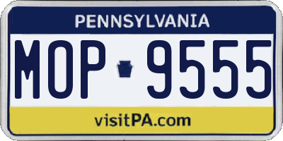 PA license plate MOP9555