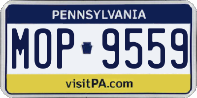 PA license plate MOP9559