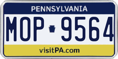 PA license plate MOP9564