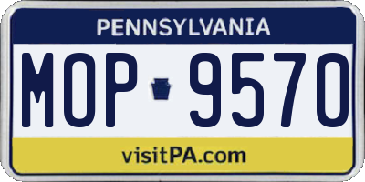PA license plate MOP9570