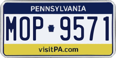 PA license plate MOP9571