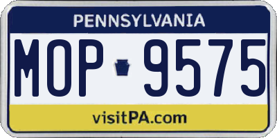 PA license plate MOP9575