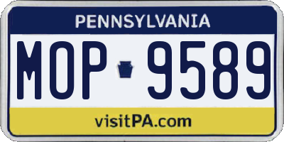 PA license plate MOP9589