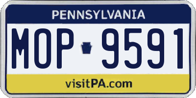 PA license plate MOP9591