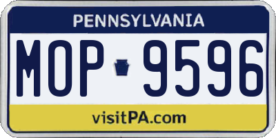 PA license plate MOP9596
