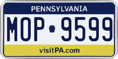PA license plate MOP9599