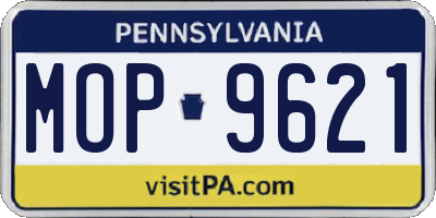 PA license plate MOP9621