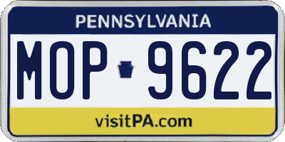 PA license plate MOP9622
